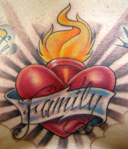 Looking for unique  Tattoos? family heart tattoo